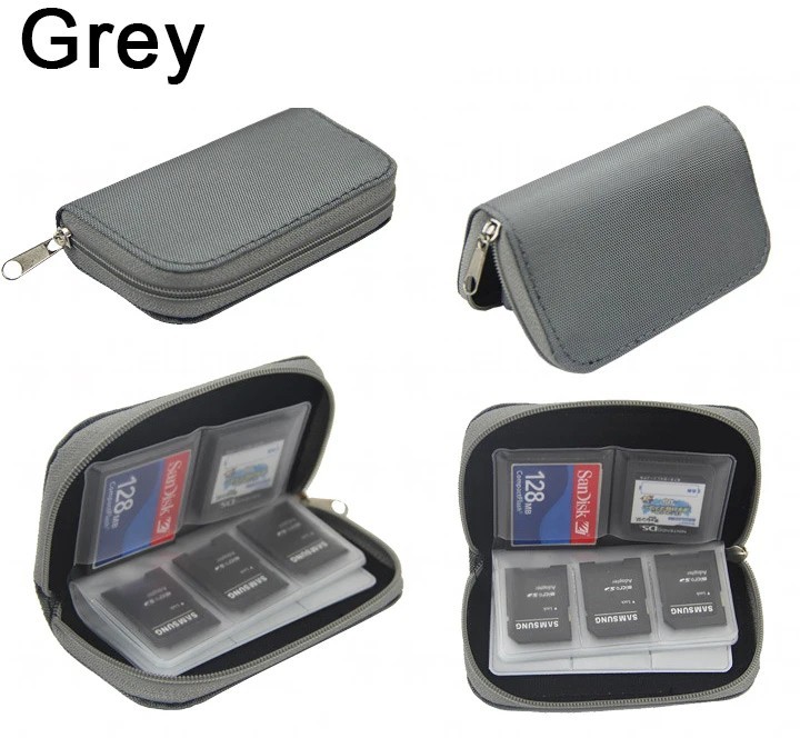 Memory Card Holder Bag 22 Slot SD CF Micro SD SDHC MS Camera Game Case