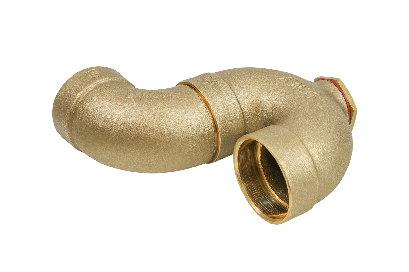 Cast Brass DWV Pressure Adapter 1-1/2" C x 2" M for Drain,Waste and Vent Systems