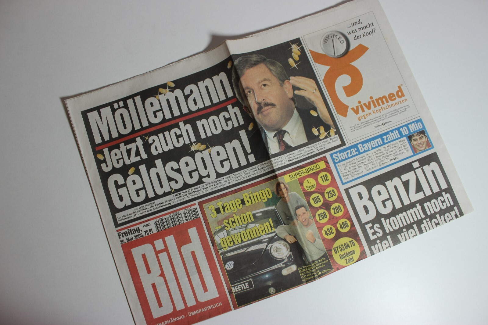 Bildzeitung 26.05.2000 May 26.05.2000 gift 20. 21. 22. 23rd Birthday
