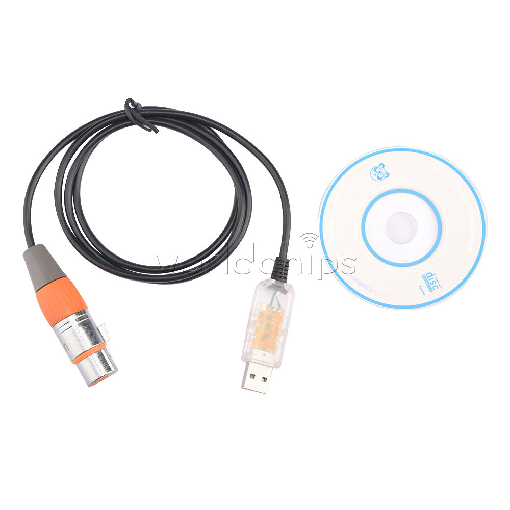 DMX512 Controller Dimmer DMX USB to DMX Interface Adapter Cable Stage Light PC