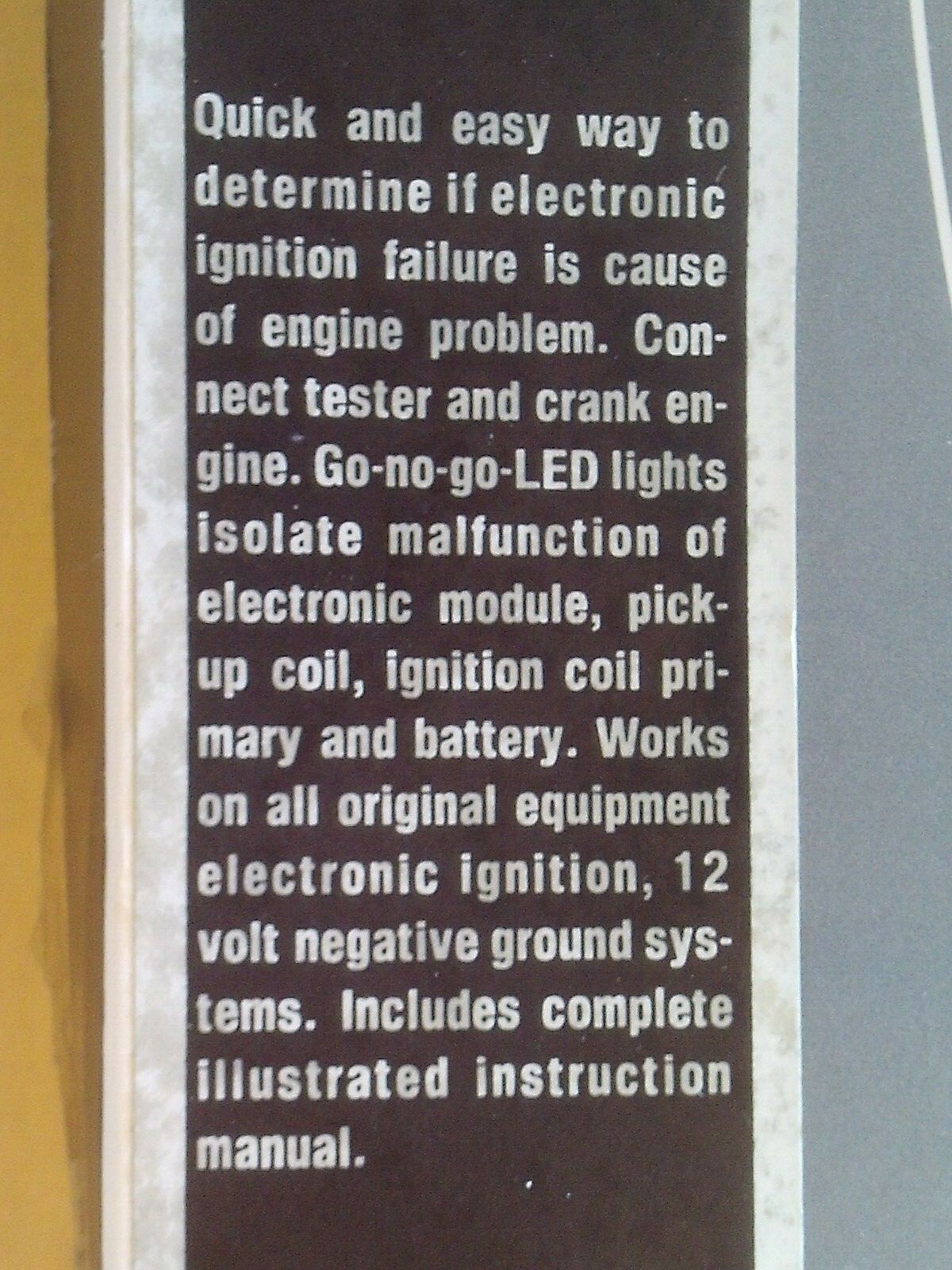 KAL Electronic Ignition Analyzer #2722 Engineered For Excellence