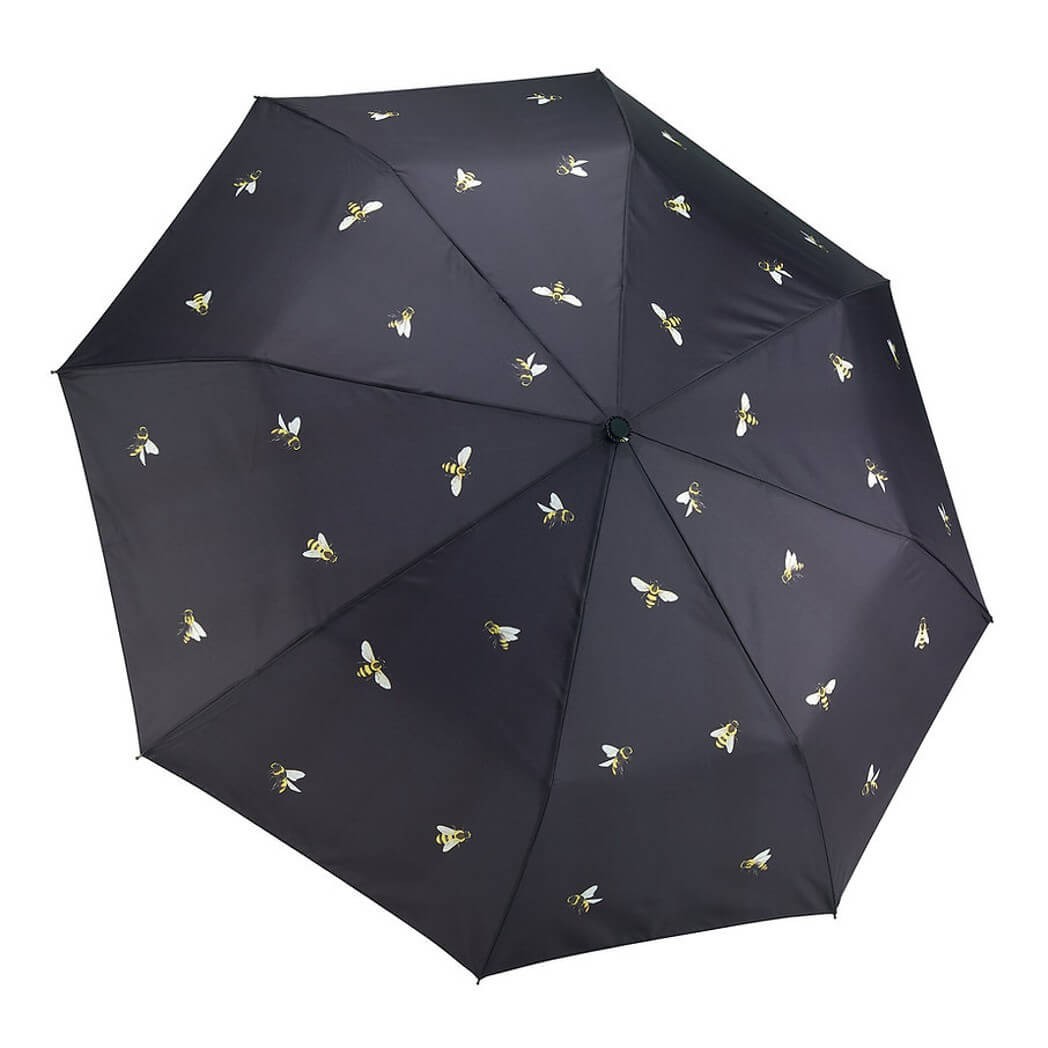 Galleria Bees Folding Umbrella - Black