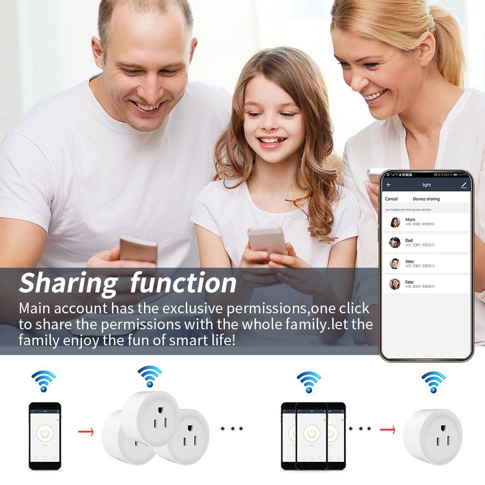 WiFi Smart Plugs Work with Alexa and Google Home, Outlet Timer with APP Control