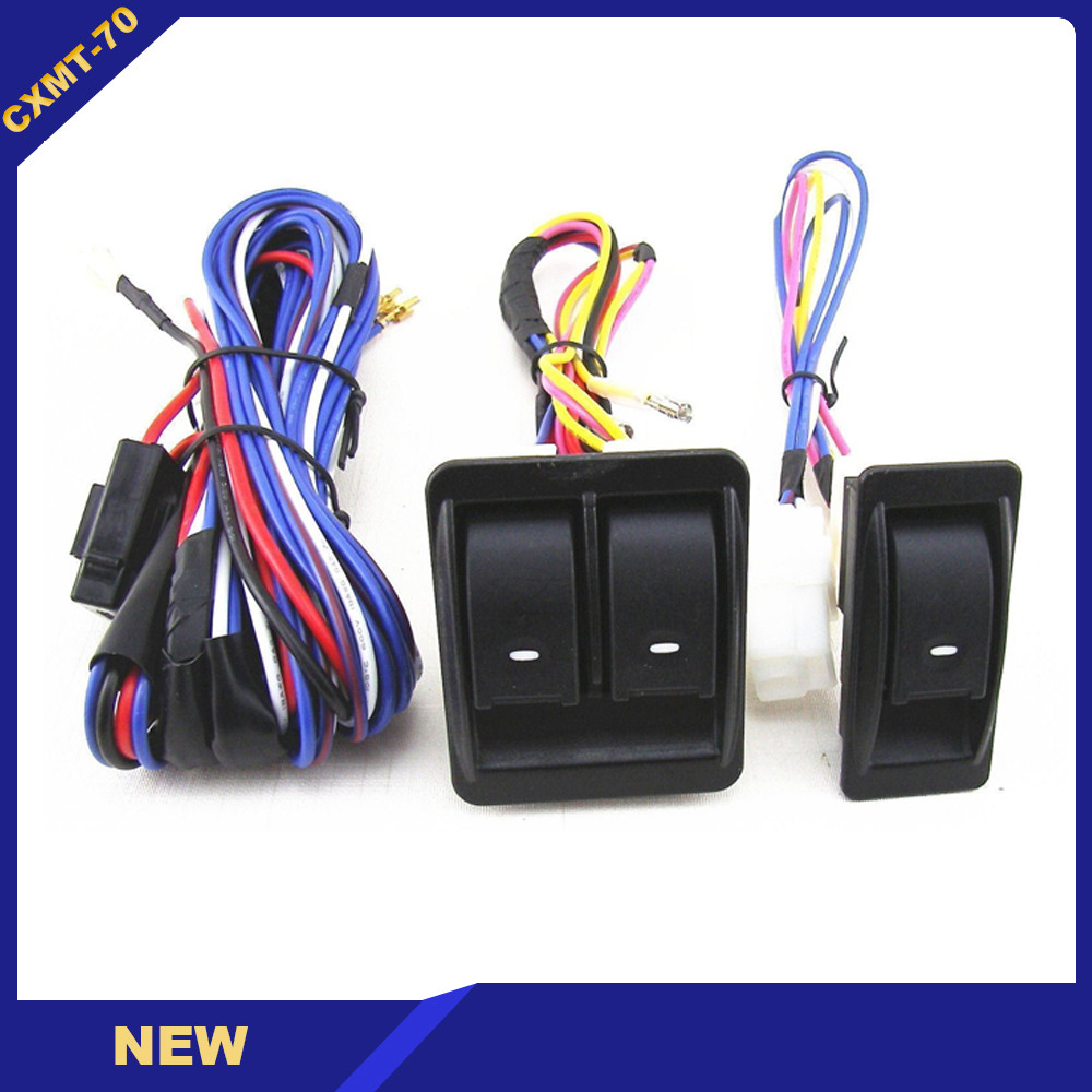 Electric Power Window Master Control Switch with Wiring Harness Universal Fit