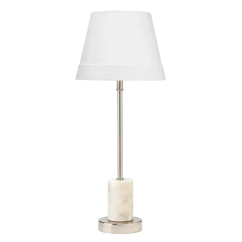 The Company Store Marble Base Table Lamp - White