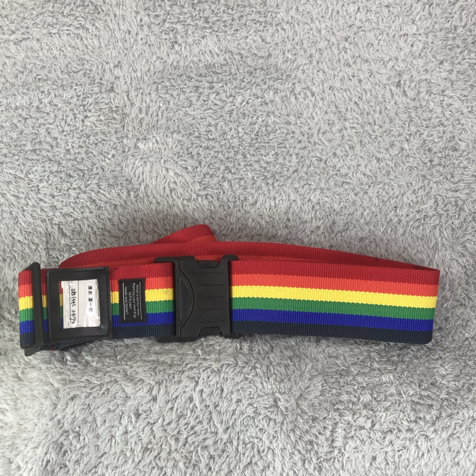 Rainbow Luggage Strap Heavy Duty Quick-Release Buckle Suitcase Safe Name Tag