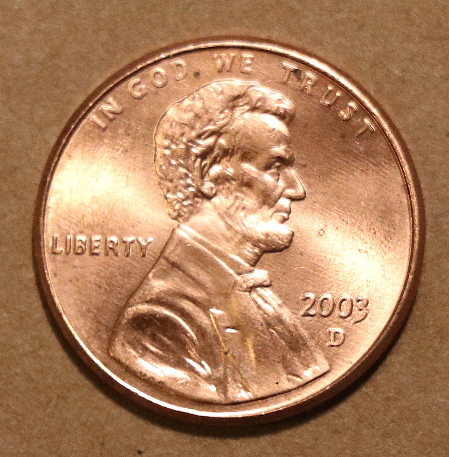 2003 D Lincoln Memorial Cent BU