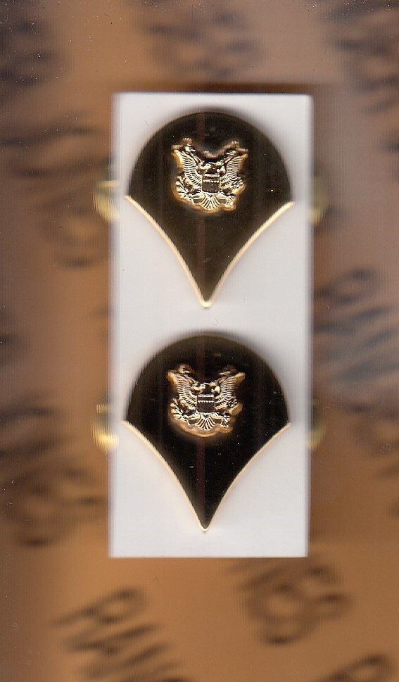 US Army Enlisted E-4 Specialist Fourth Class SPEC-4 rank dress badge set c/b
