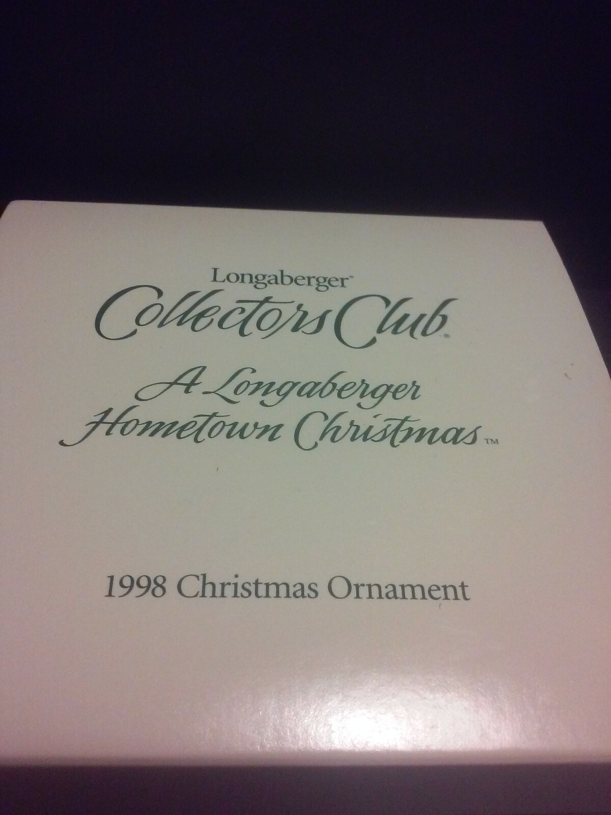 A Longaberger Hometown Christmas Ornament