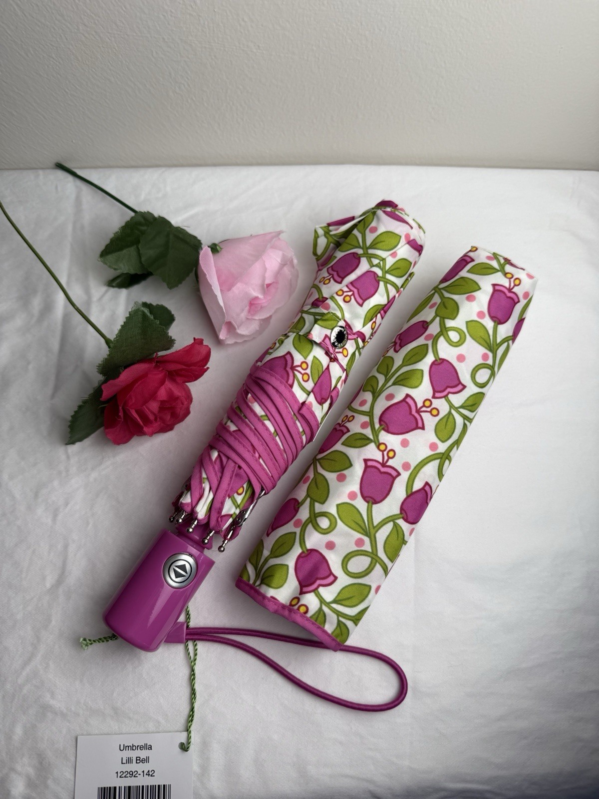 Vera Bradley Lilli Bell Automatic Umbrella RETIRED Rare ❤️💖