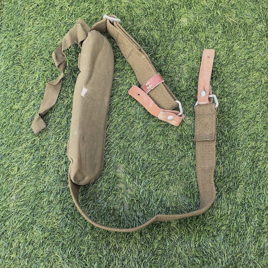 Vintage 1960s Tactical Strap Original Canvas Leather Outdoor Shoulder Belt