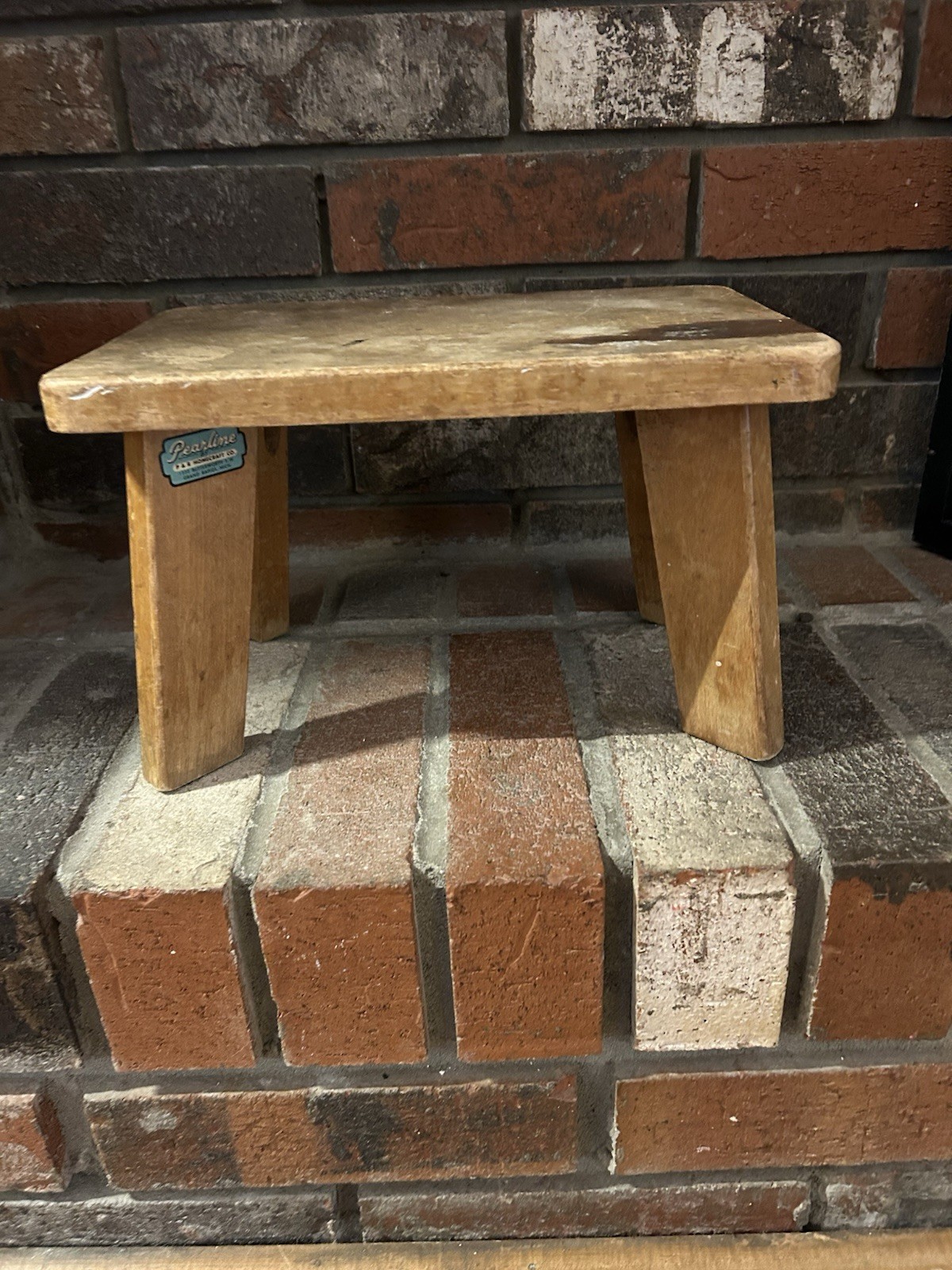 Pearline Wood Foot Stool P&R Homecraft Grand Rapids MI Vintage Small Bench
