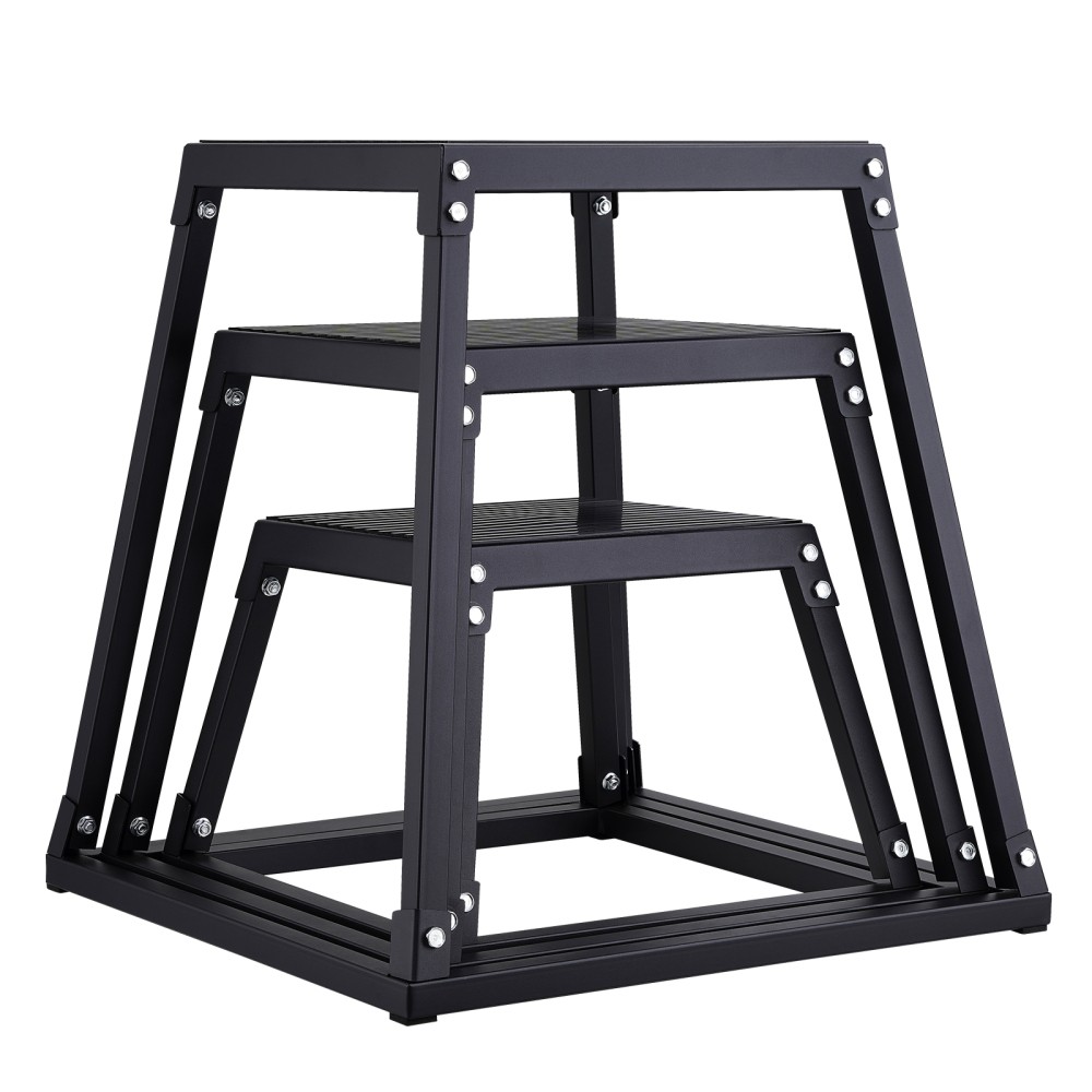 Adjustable Plyo Box 12/18/24 Inch Anti-Slip Fitness Jump Platform for Home Gym