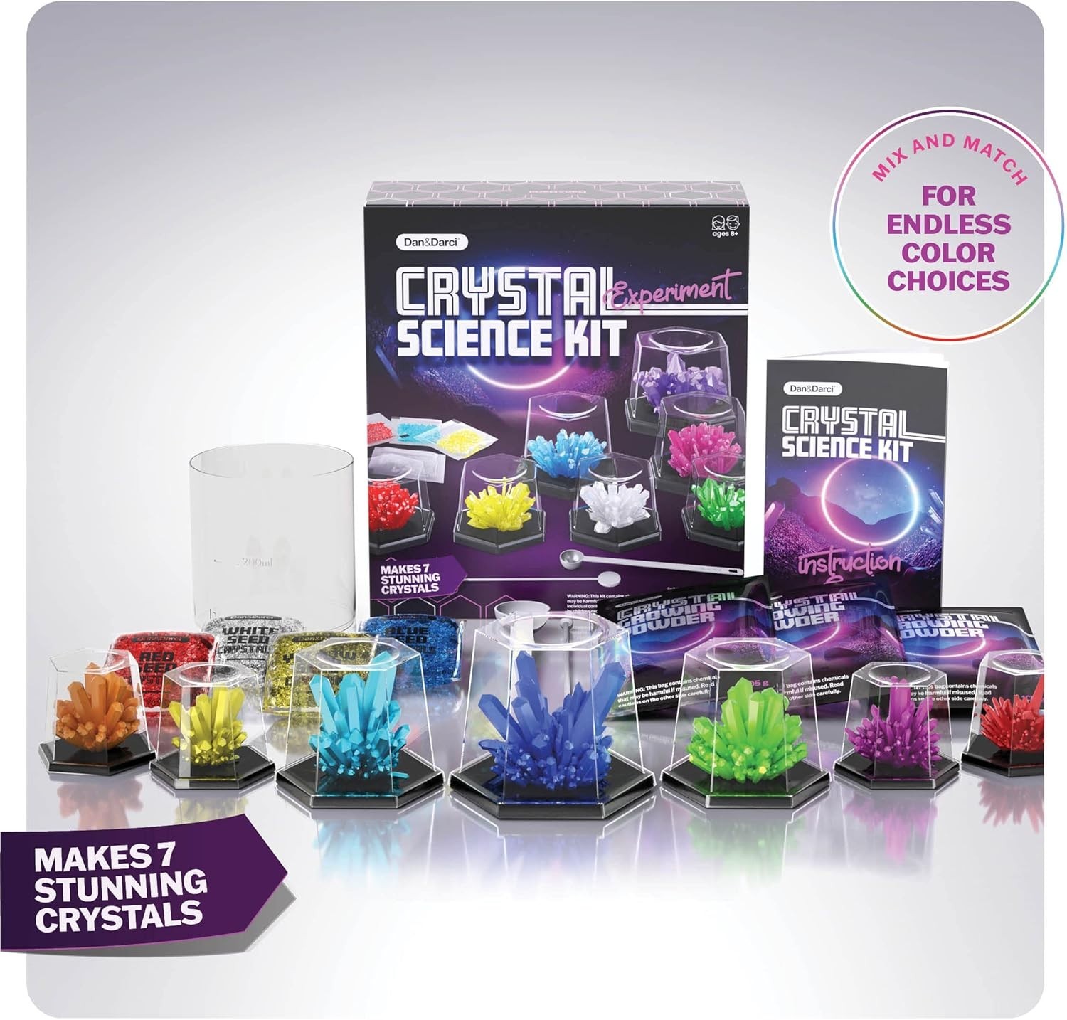 Kids Crystal Growing Science Kit – Fun STEM Experiments for Ages 8-14