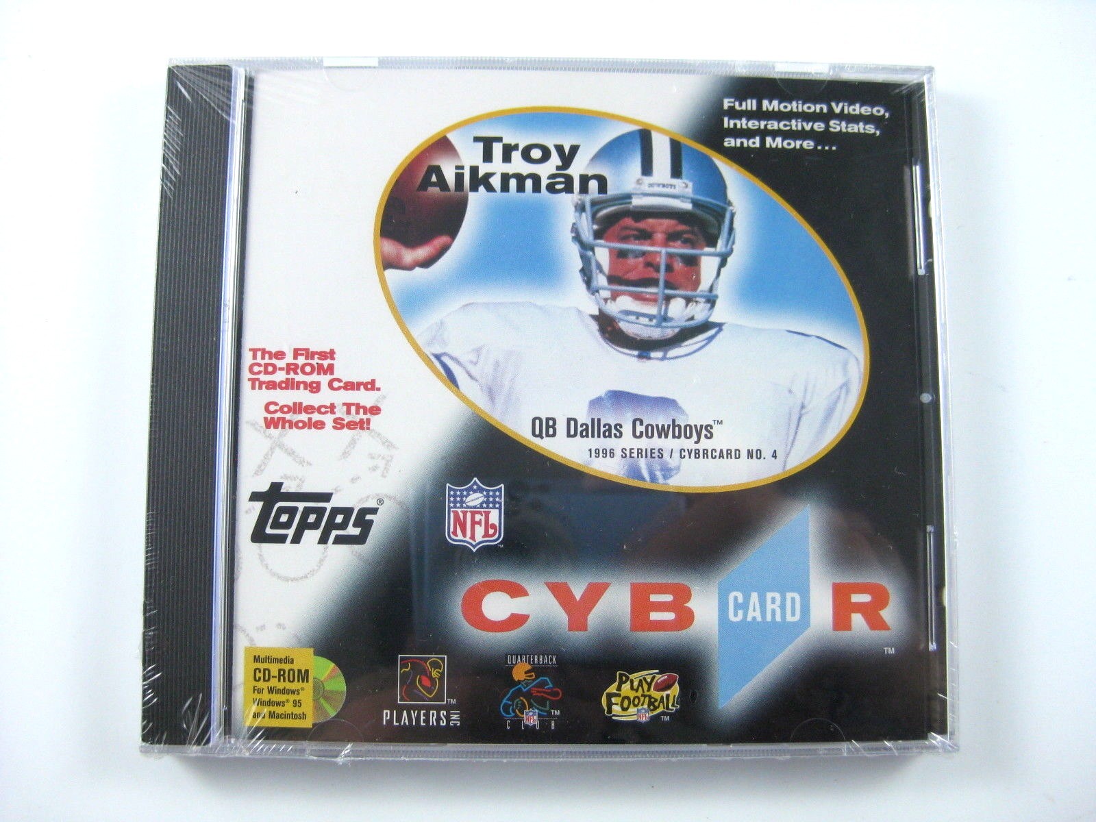 Topps CyberCard Troy Aikman Topps #4 Football 1996 New Sealed