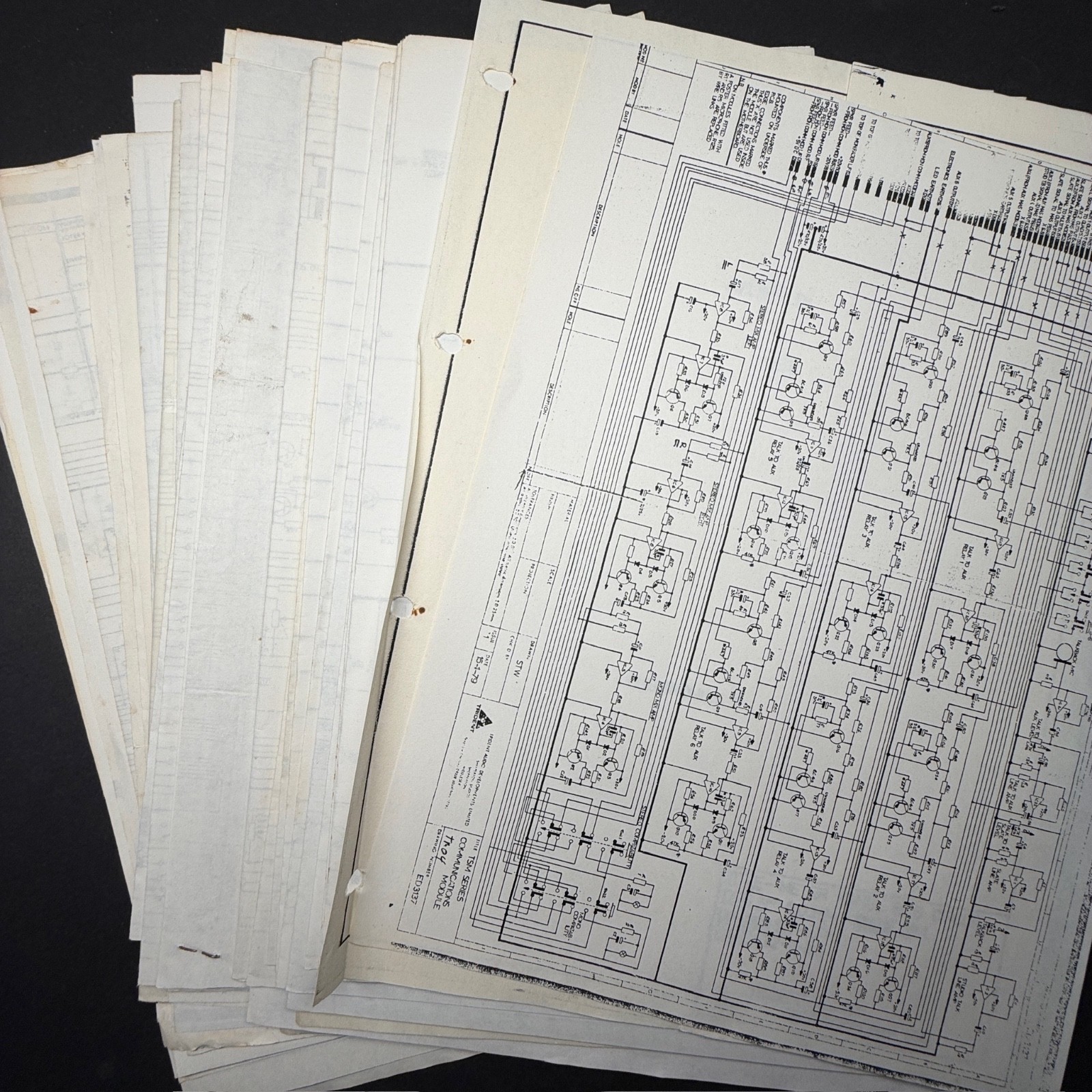 VINTAGE TRIDENT TSM SERIES SCHEMATIC DIAGRAM COPIES