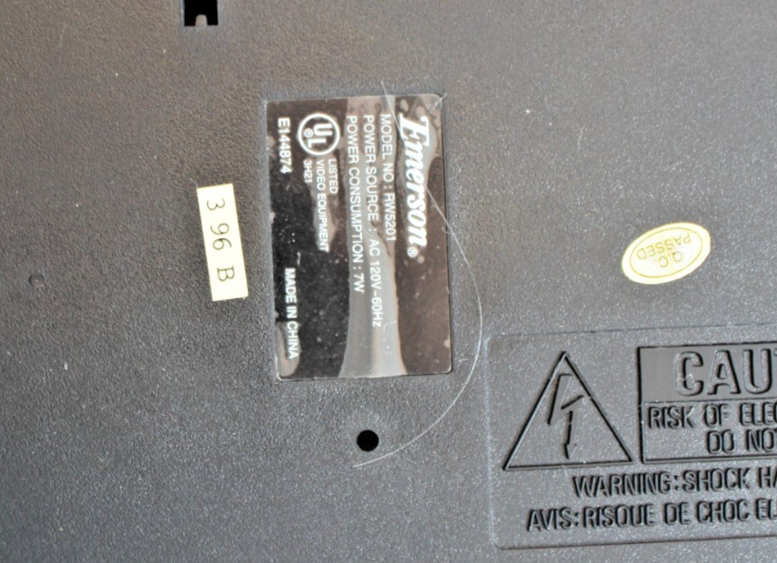 Emerson RW5201 VHS Rewinder - Tested