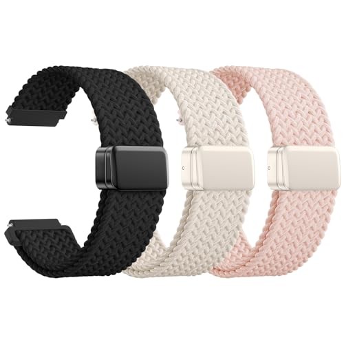 JNN Quick Release Watch Band - Magnetic 20mm 22mm 18mm Black+Starlight+Pink