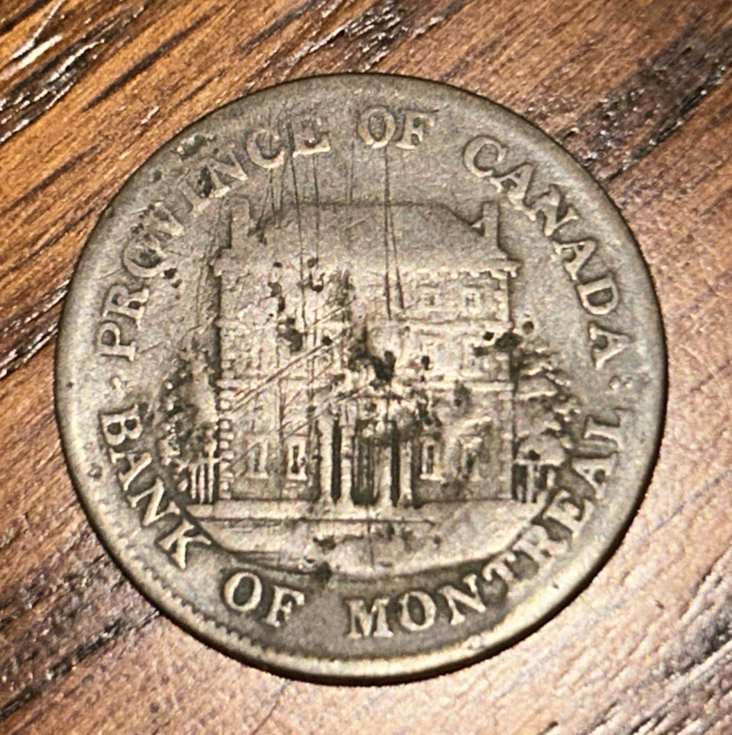 1844 Canadian Provinces Half Penny - Bank of Montreal (#217)