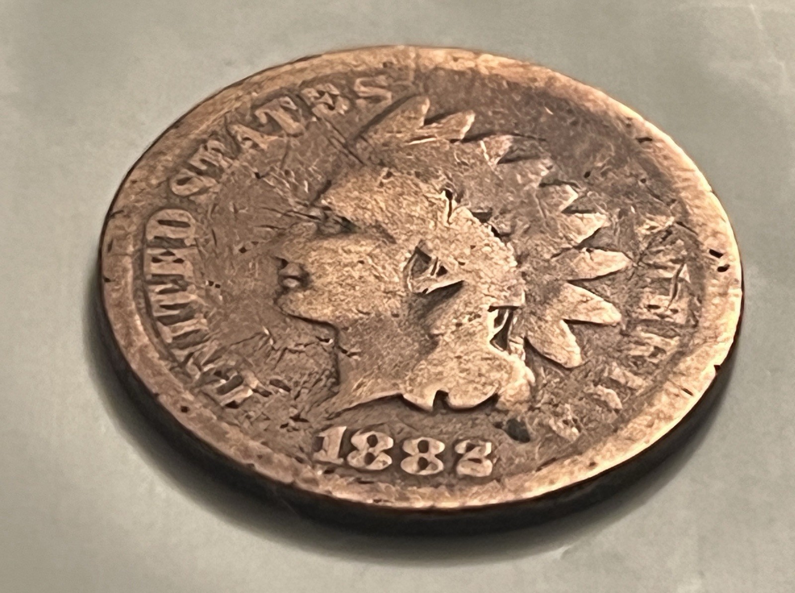 1882 Indian Head Cent Good/VG Brown Sharp Reverse BN169