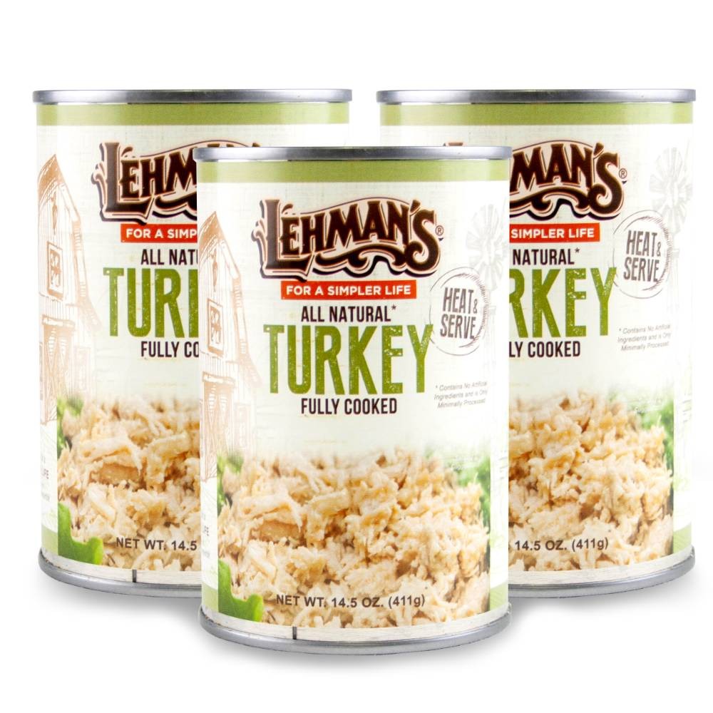 Lehman's All Natural Canned Meat, USA Made Ready to Eat, 14.5 oz, Pk of 3