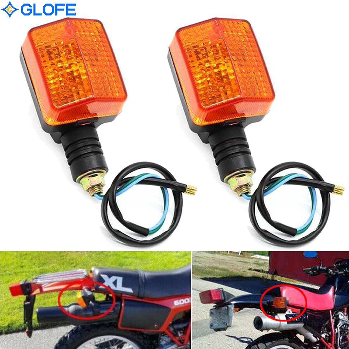 2X Rear Turn Signal Lights For Honda VTR250 Interceptor 1988-1990 Alternative