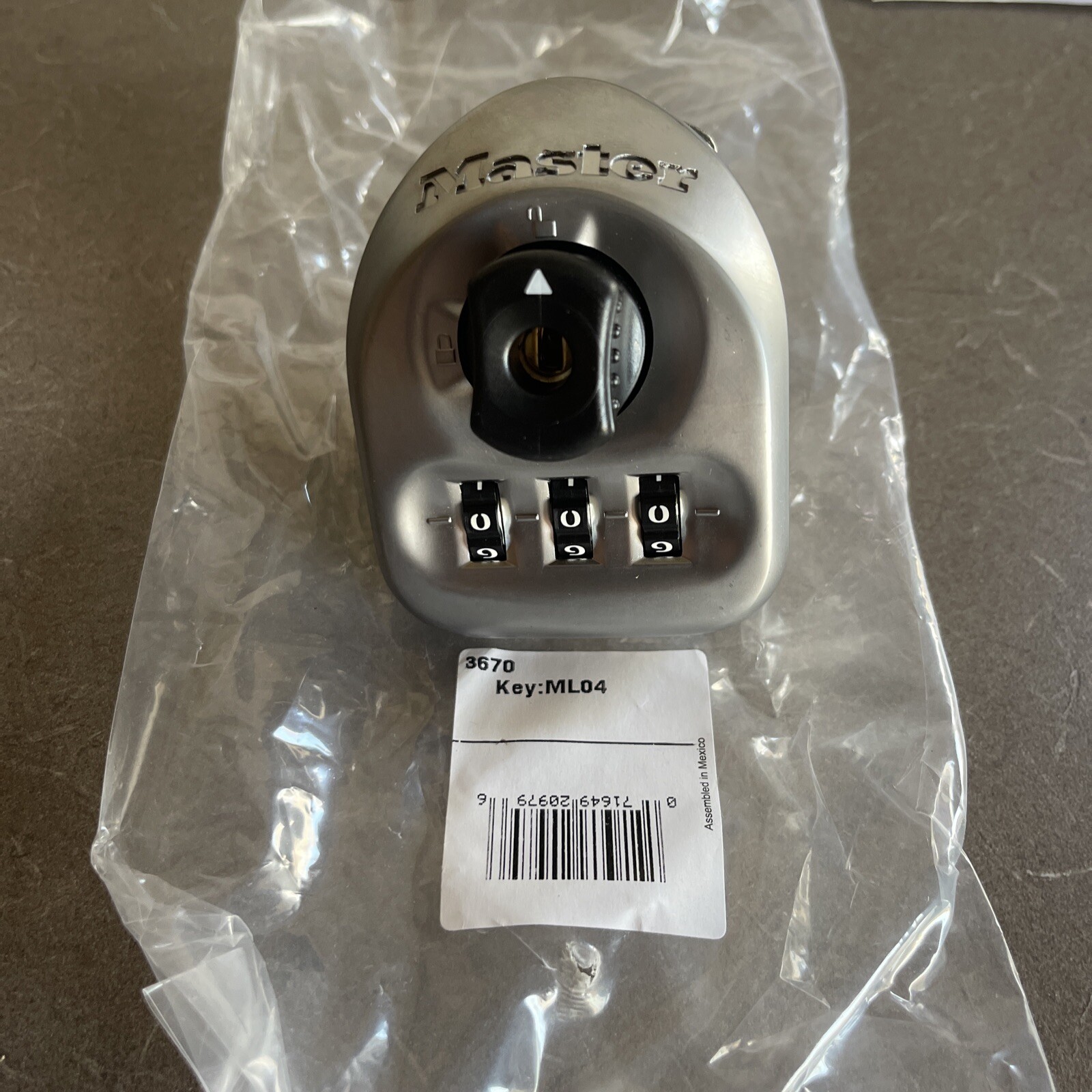 New! Master Lock  3-Digit Combination Deadbolt 3670 Multi-user Locker Lock