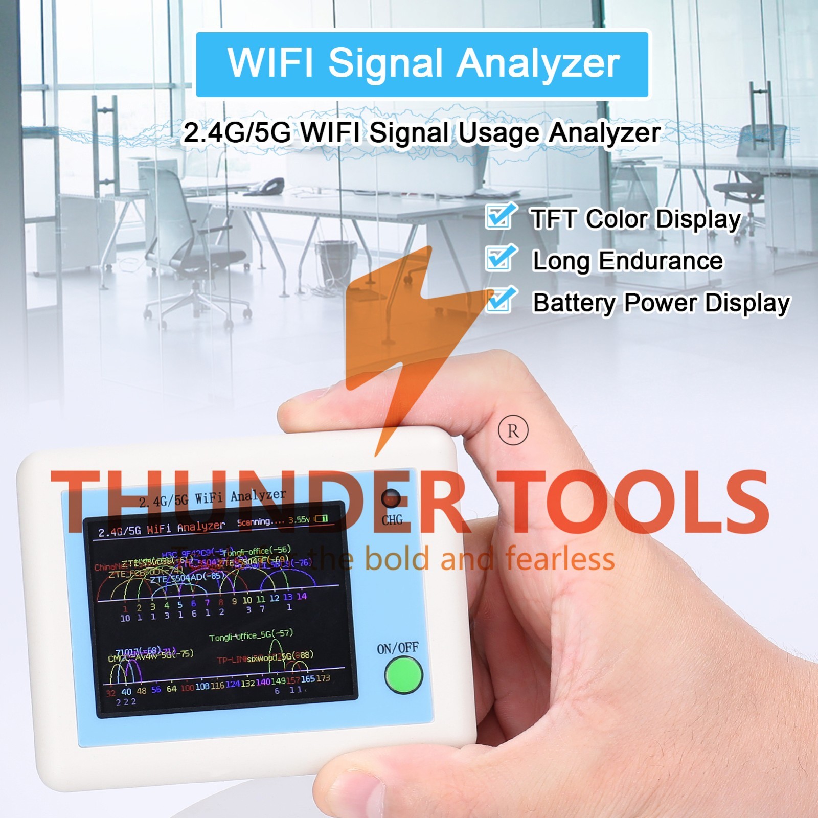 Thunder Tools WIFI Signal Scanner 2.4G/5G WIFI Signal Usage Analyzer