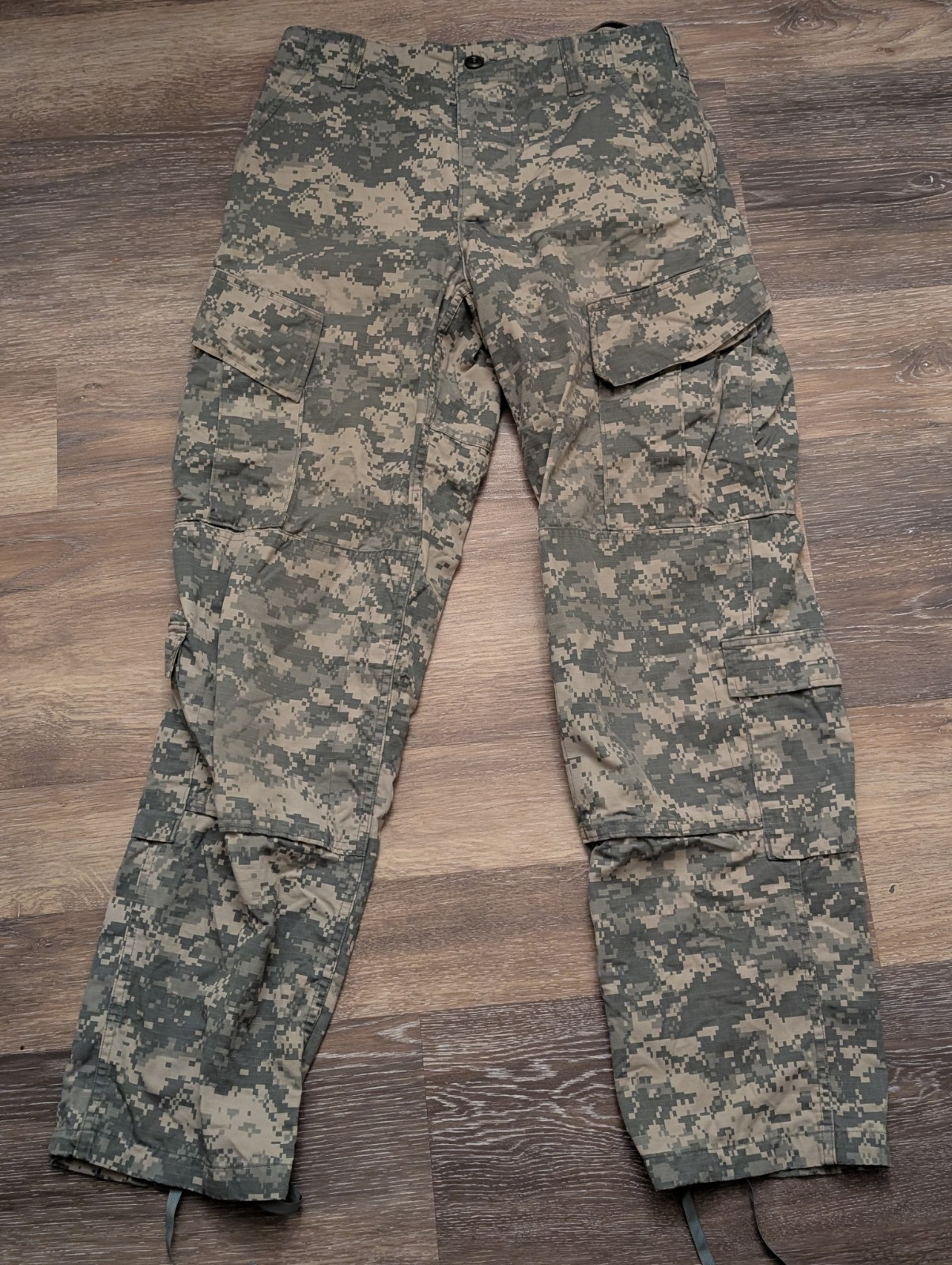 US Military Pants Adult Small Regular Digital Camo Ripstop Cargo Double Knee