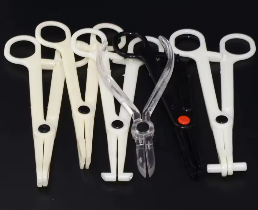 1-5x EO Gas Sterilized Slotted Forceps Body Piercing Clamp Plier Tool Disposable