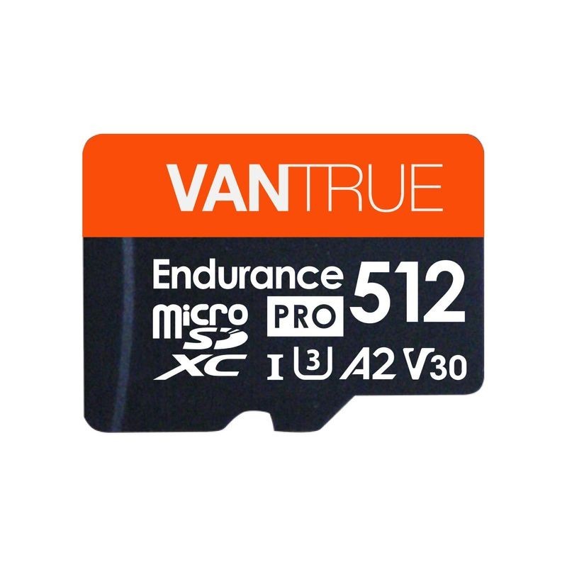 Vantrue 512GB MicroSDXC UHS-I U3 V30 Class 10 4K UHD SD Card | Authorized Dealer