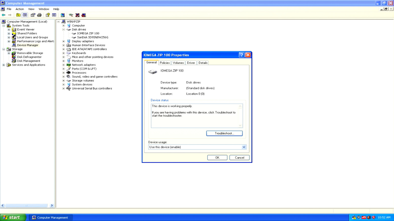 Panasonic JU-811T111 Internal Zip 100 Drive | ATAPI IDE | Translucent Black Face