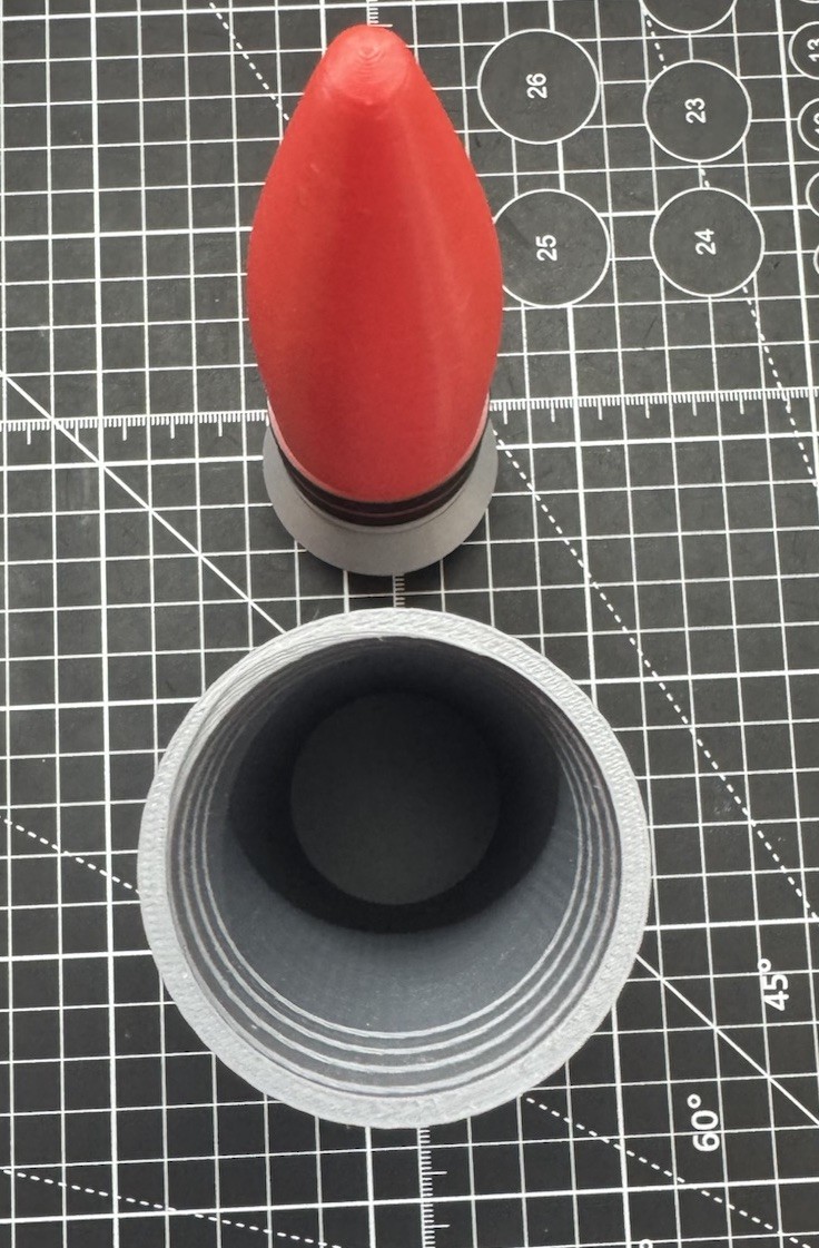 3D Printed 1oz silver/copper Model Gray/Red/Black Plastic MPN NOR77MM005.007