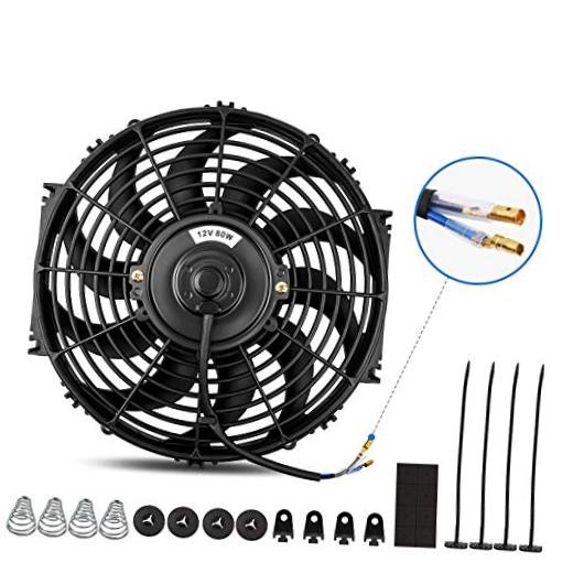 12" inch Slim Fan Pull Electric Radiator Cooling Fans 12V Mount 12 Inch-1PCS