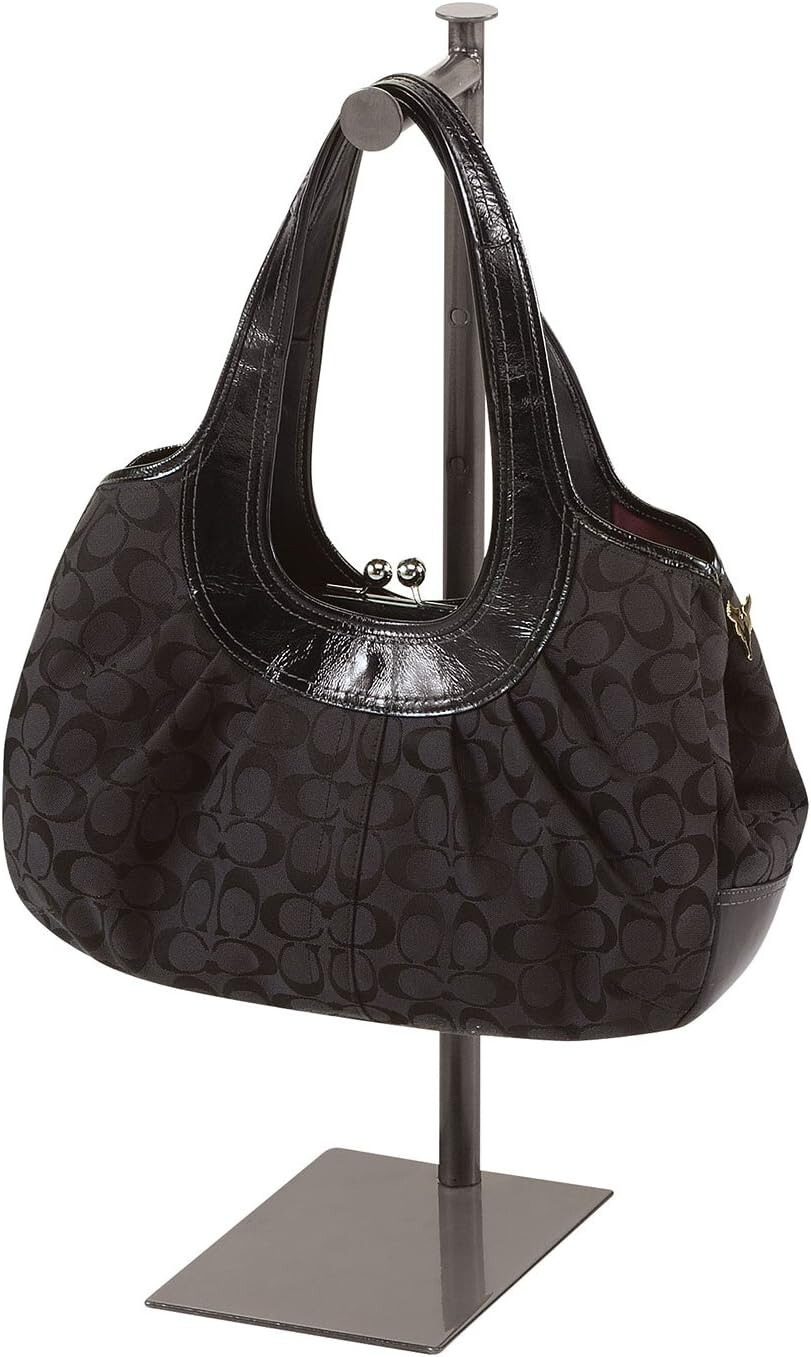 Counter Top Display Purse Stand Costumer Handbag Grey Adjustable 24" - 36"
