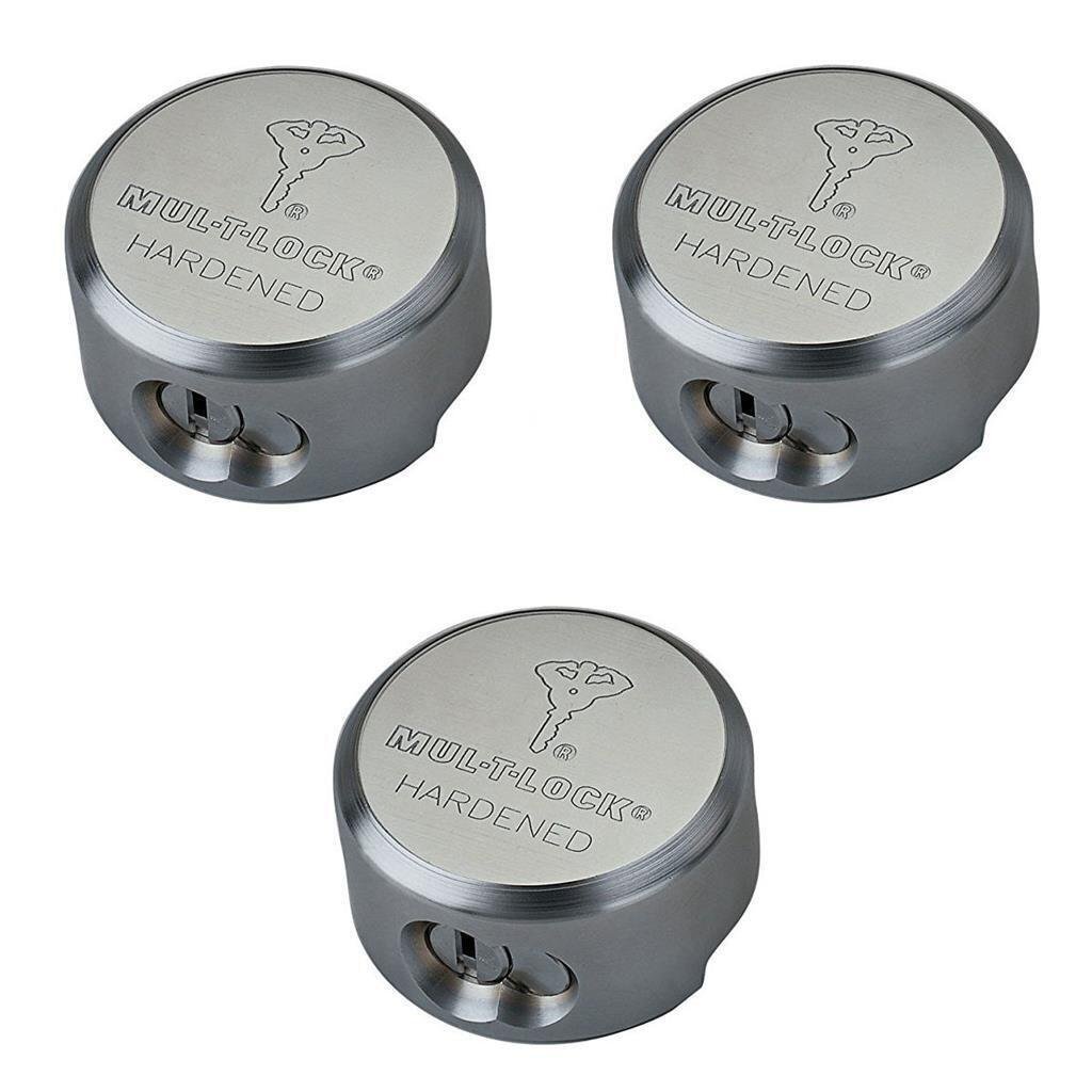 206SP-TR100 Mul-T-Lock Puck Padlock Keyed Alike Set of Three (KA3)