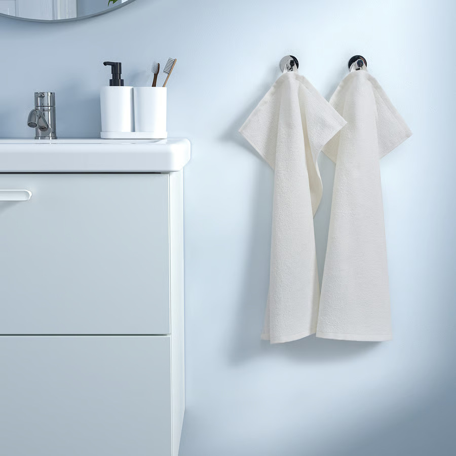 IKEA Hand Towel, White, 16x24 " 100 % Cotton Medium Size LUDDVIAL 1PC