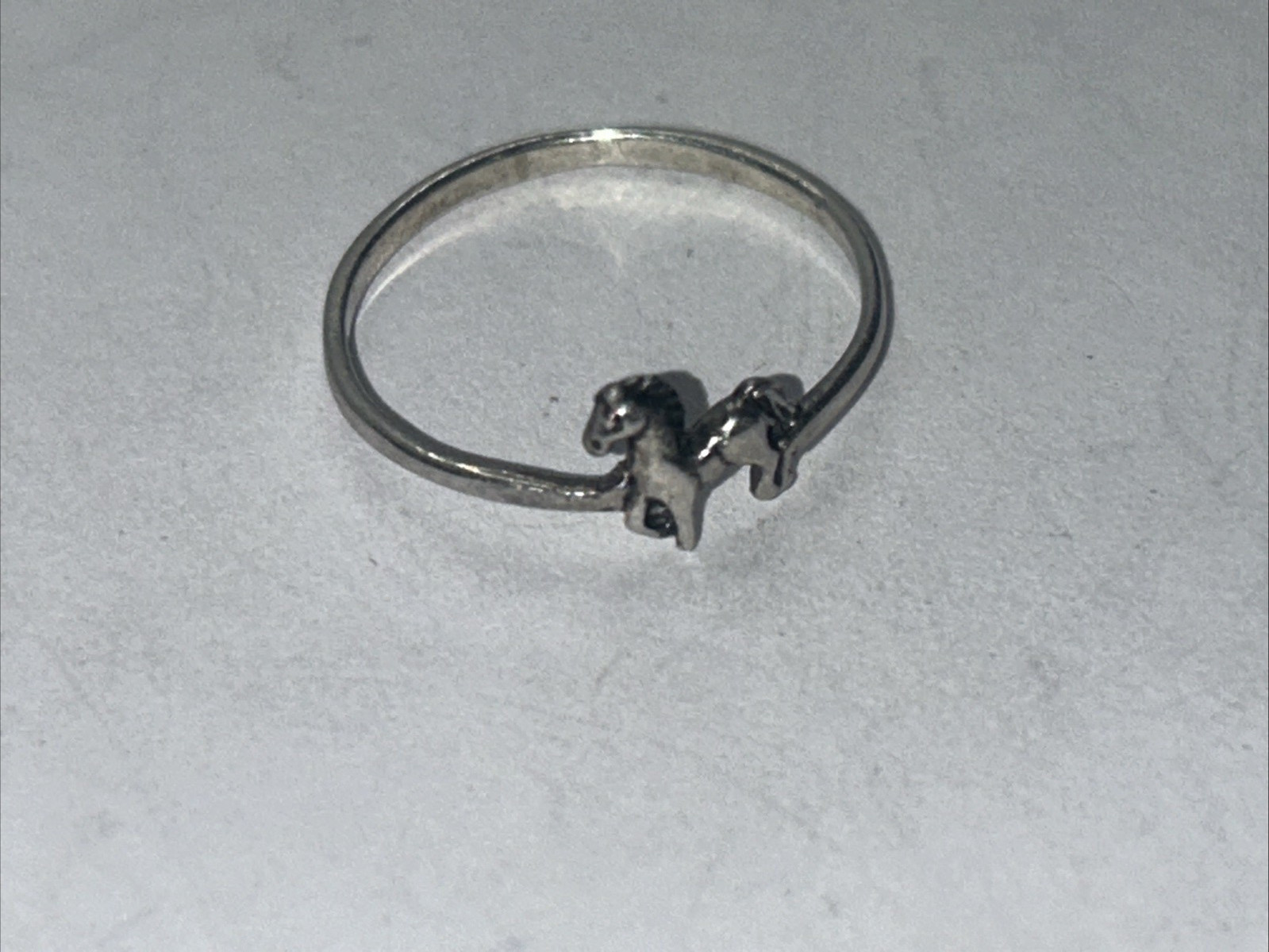 Sterling Silver Horse Ring 925 Size 8