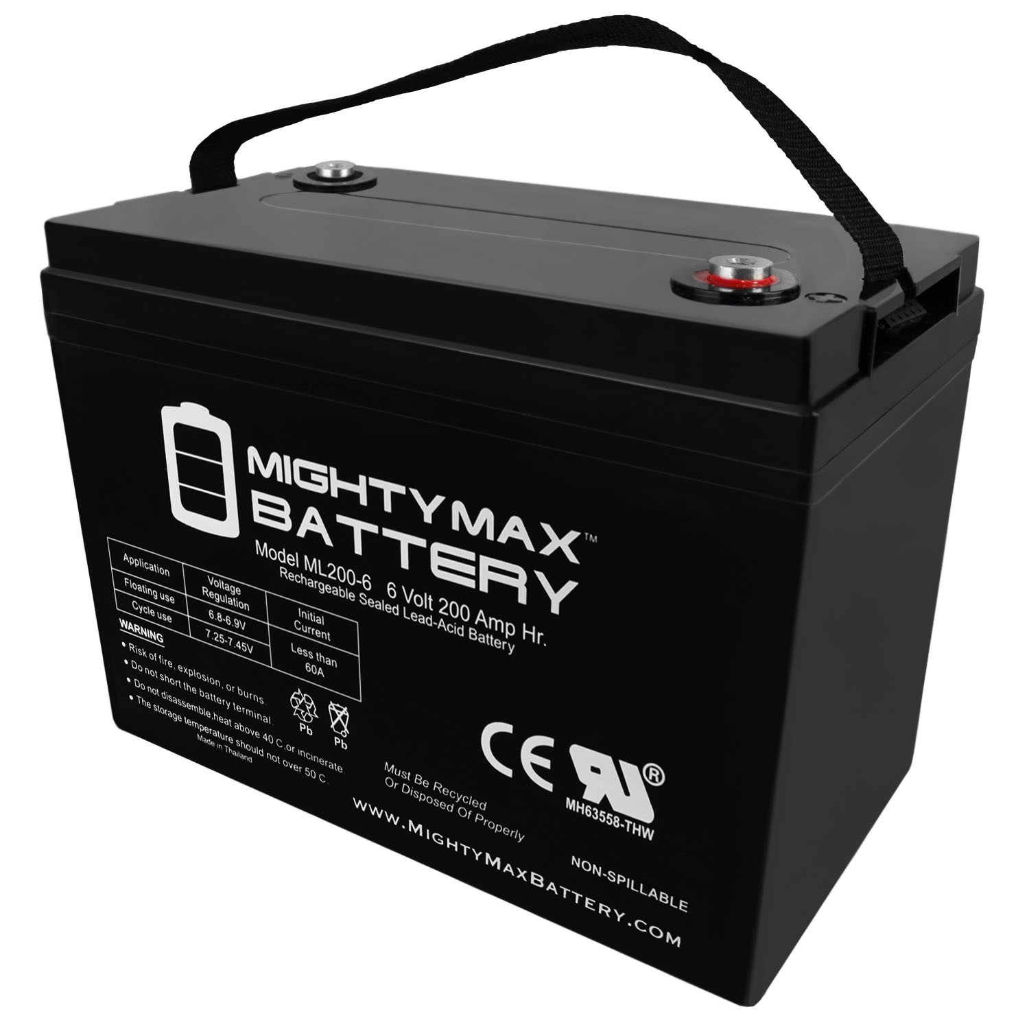 Mighty Max 6V 200AH SLA Replacement Battery for Bright Way BW-62000-G27