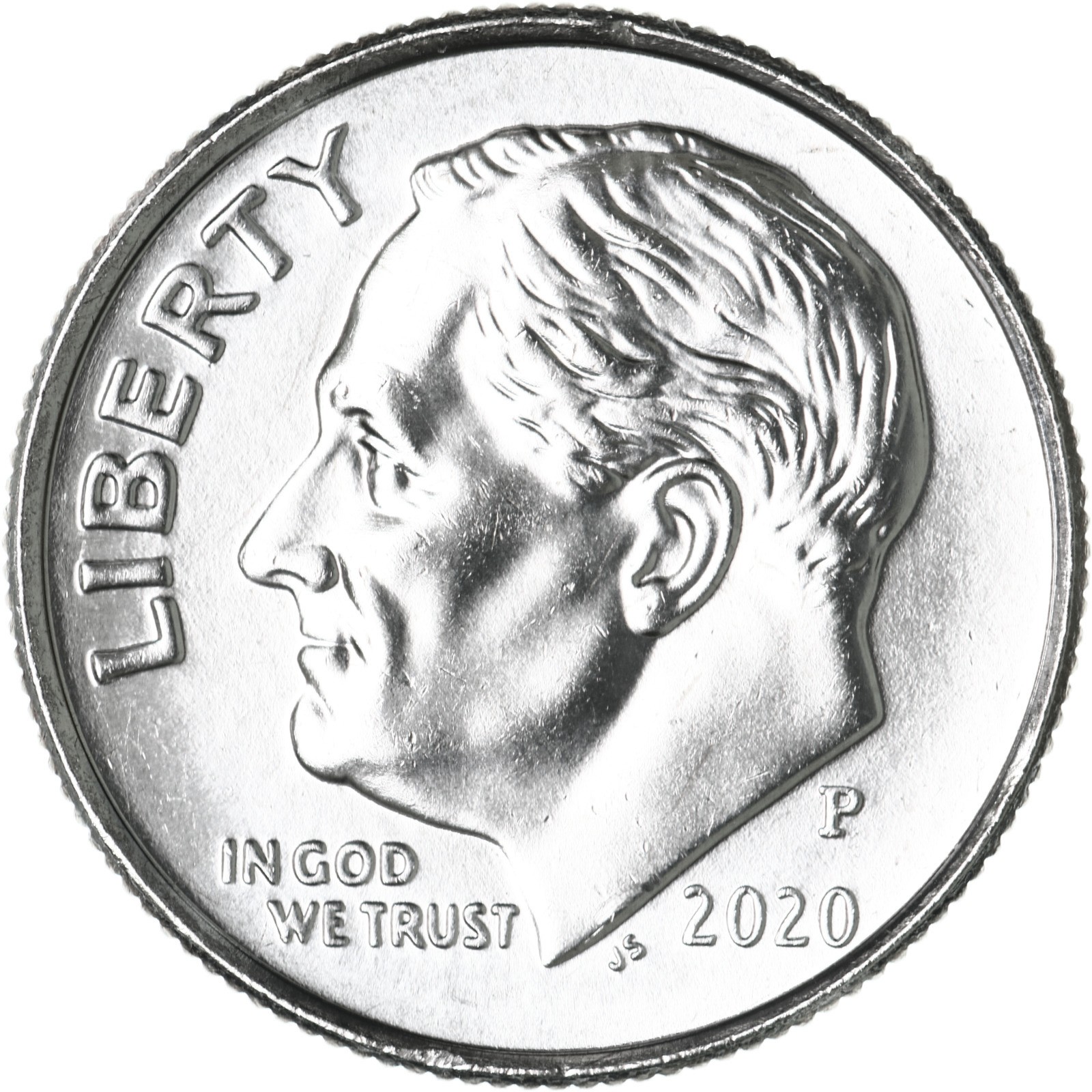 2020 P Roosevelt Dime BU CN-Clad