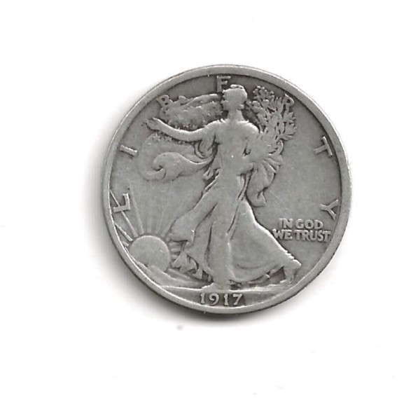1917 (P) WALKING LIBERTY SILVER HALF DOLLAR    VG  NO COMBINED SHIPPING