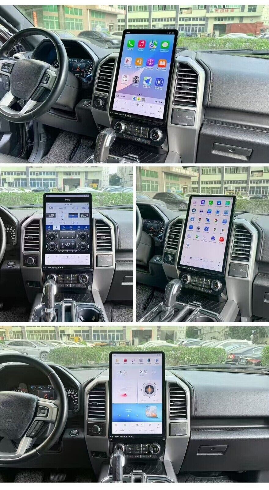 16.8'' Car Stereo Radio Auto Android Carplay 8+128GB For 2015-2021 Ford F-150
