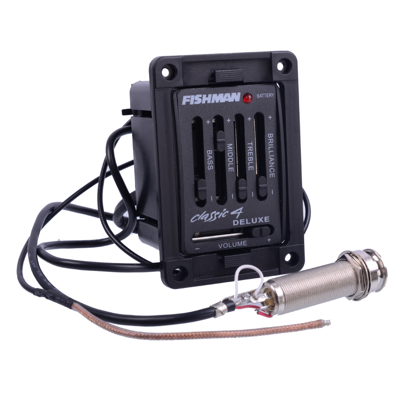 Fishman 4 Band Acoustic Guitar Classic 4 Deluxe Acoustic Guitar Preamp Pickups