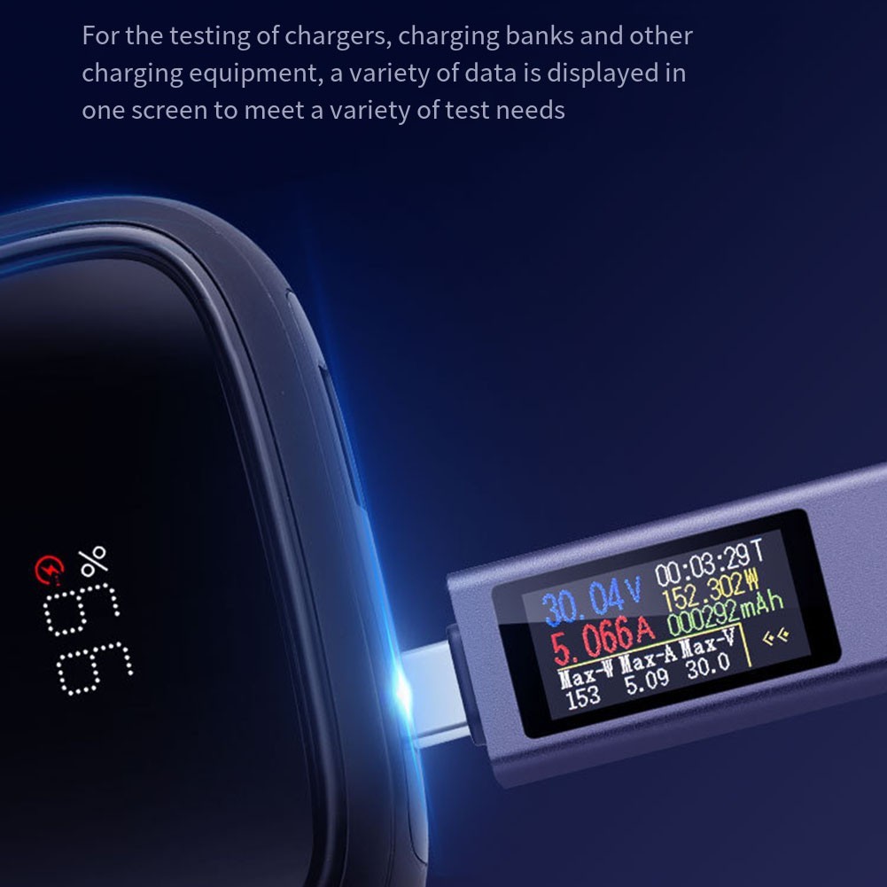 Tester Meter for Phone Charging Current Voltage Meter 2302C 240W