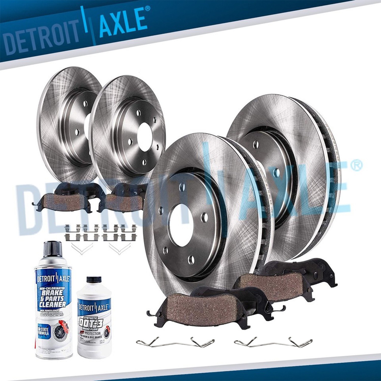 10pc Front Rear Disc Brake Rotors and Brake Pads Kit for 2016 - 2021 Honda Civic