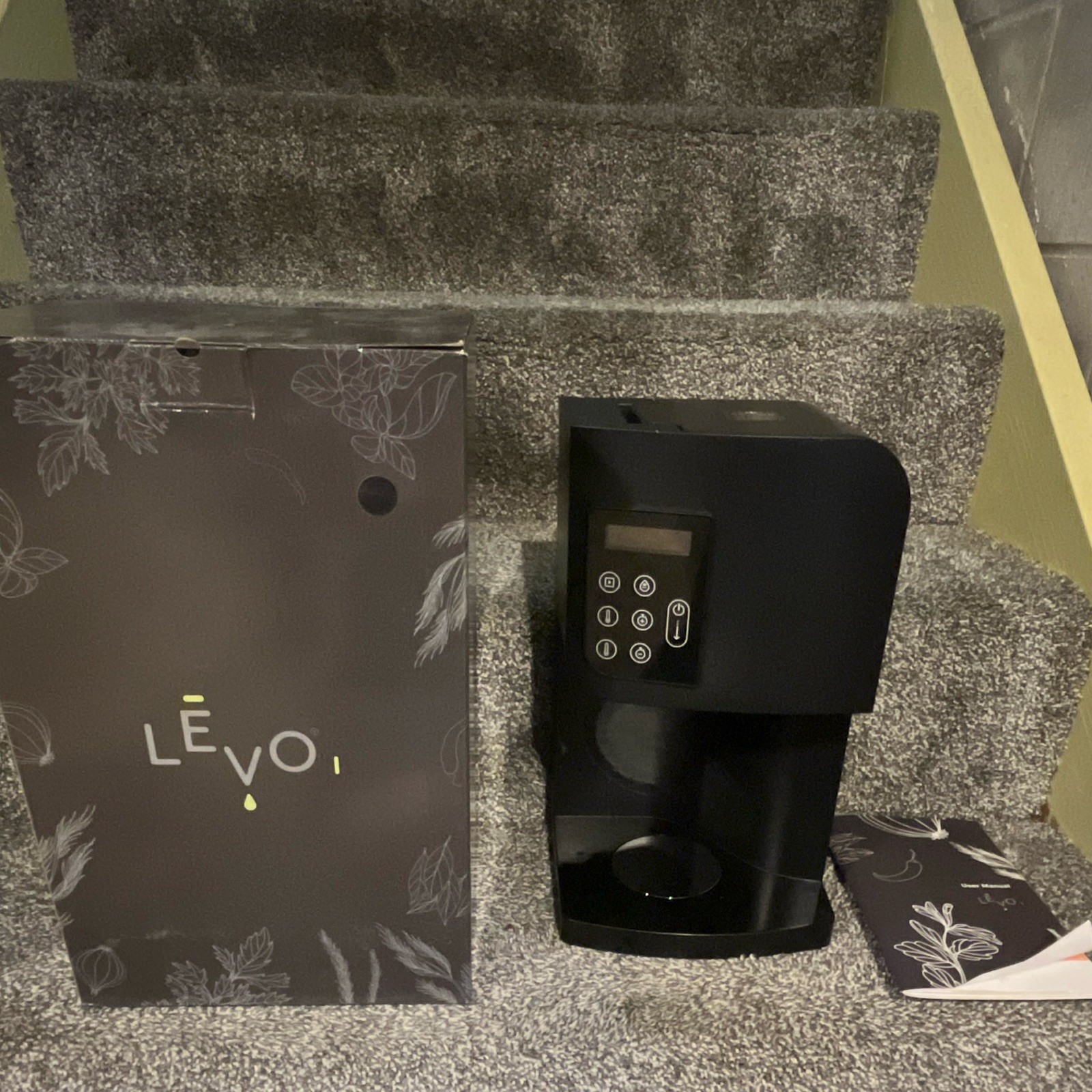 LEVO I Electric Butter Infuser Stainless Steel Reservoir Silicone Stirrer Black