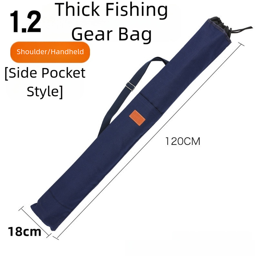 Lightweight Waterproof Fishing Pole Bag with Canvas Material Side Pockets