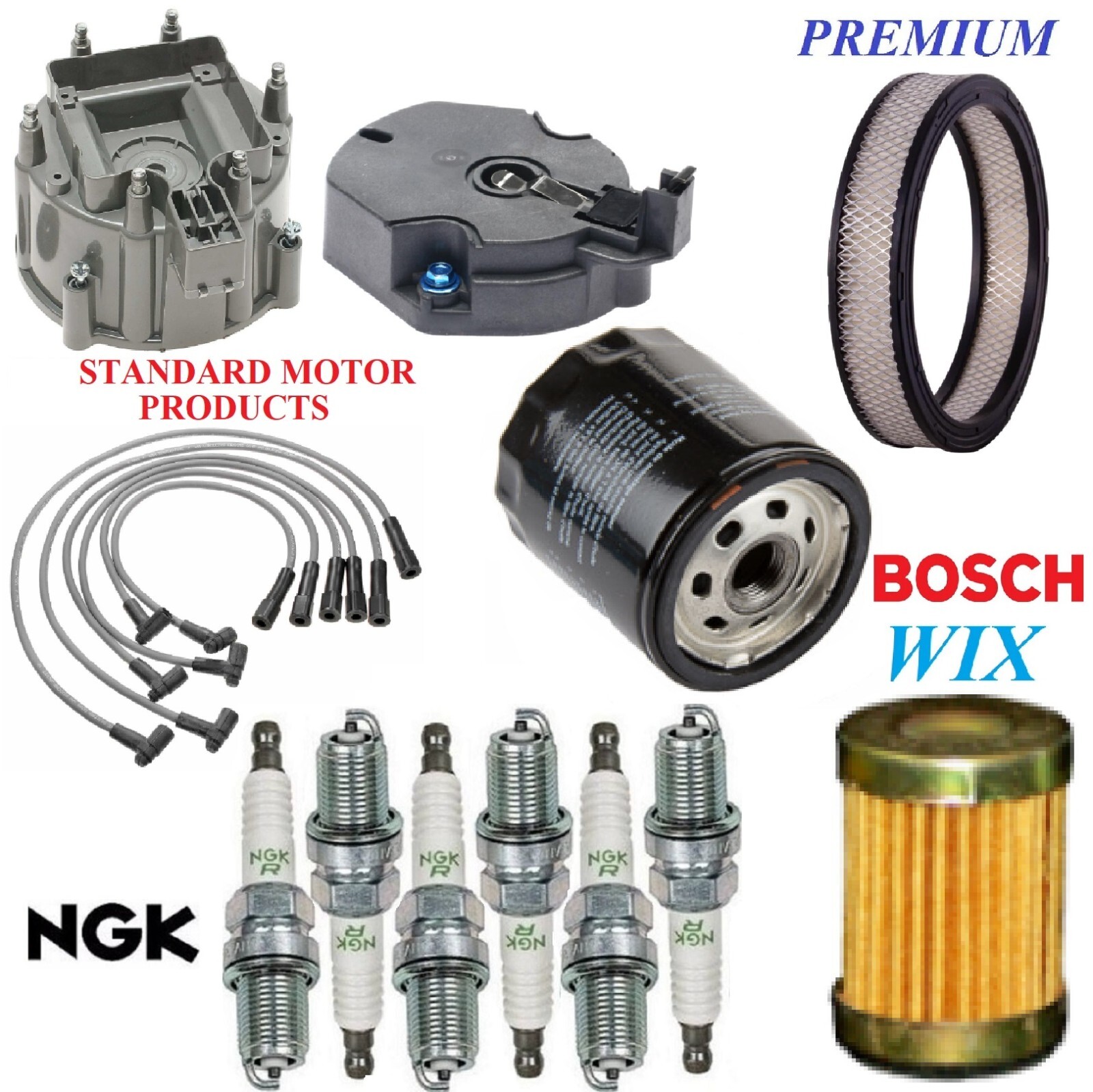 Tune Up Kit Filter Cap Rotor Wire Spark Plugs For PONTIAC FIREBIRD V6 3.8L 1978