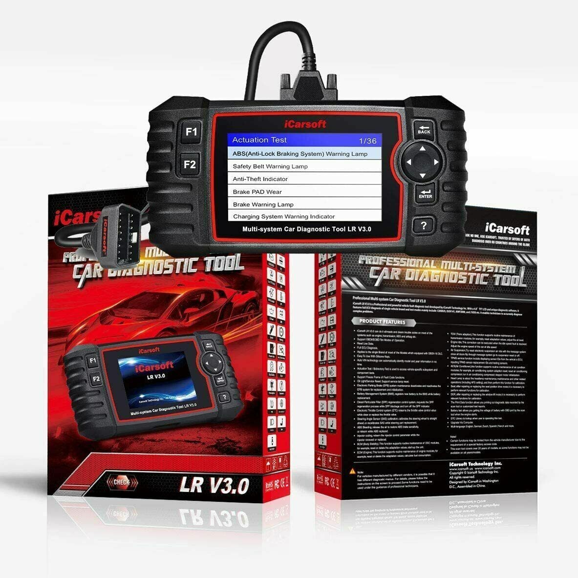 Range Rover L322 Diagnostic Scan Tool & Reset Fault Code Reader iCarsoft LR V3.0