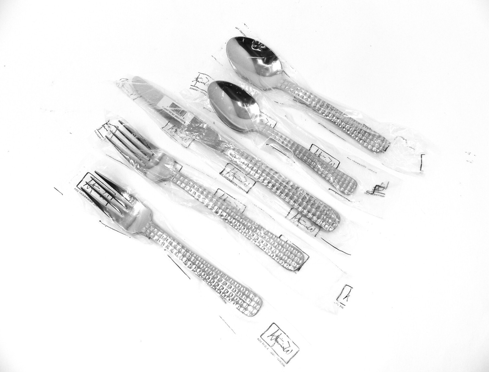NEW Michael Wainwright MANHATTAN PLATINUM 18/10 Stainless 5-Piece Place Setting